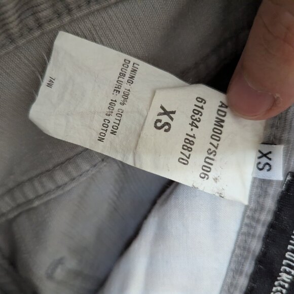 Ann Demeulemeester	Corduroy Gray Straight leg pants with key ring accessory - Picture 5 of 6